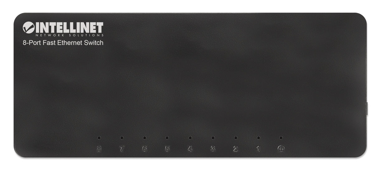 Intellinet 8-Port Fast Ethernet Switch Desktop Size, Plastic, IEEE 802.3az (Energy Efficient Ethernet), Black