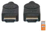 Manhattan HDMI 4K@60Hz Cable with Ethernet, 1m, Certified, Suitable for ALL 4K & 1080p/HD uses - when upgrading now or have it ready for when you need it, Male to Male, Black, Ultra HD 4k x 2k, Lifetime Warranty, Premium High Speed, Equivalent to...