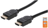 Manhattan HDMI 4K@60Hz Cable with Ethernet, 1m, Certified, Suitable for ALL 4K & 1080p/HD uses - when upgrading now or have it ready for when you need it, Male to Male, Black, Ultra HD 4k x 2k, Lifetime Warranty, Premium High Speed, Equivalent to...