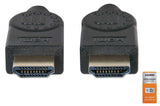 Manhattan HDMI 4K@60Hz Cable with Ethernet, 3m, Certified, Suitable for ALL 4K & 1080p/HD uses - when upgrading now or have it ready for when you need it, Male to Male, Black, Ultra HD 4k x 2k, Lifetime Warranty, Premium High Speed, Equivalent to...