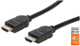 Manhattan HDMI 4K@60Hz Cable with Ethernet, 1.8m, Certified, Suitable for ALL 4K & 1080p/HD uses - when upgrading now or have it ready for when you need it, Male to Male, Black, Ultra HD 4k x 2k, Lifetime Warranty, Premium High Speed, Similar to...