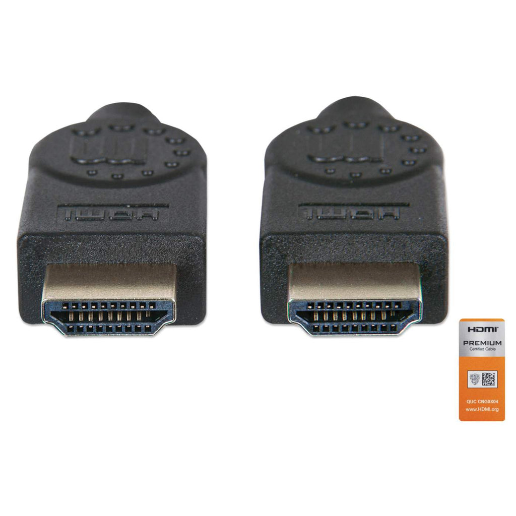 Manhattan HDMI 4K@60Hz Cable with Ethernet, 5m, Certified, Suitable for ALL 4K & 1080p/HD uses - when upgrading now or have it ready for when you need it, Male to Male, Black, Ultra HD 4k x 2k, Lifetime Warranty, Premium High Speed, Equivalent to...
