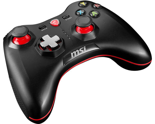 MSI FORCE GC30 Wireless Pro Gaming Controller PC and Android 'PC and Android ready, Upto 8 hours battery usage, adjustable D-Pad cover, Dual vibration motors, Ergonomic design'