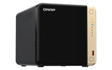 QNAP TS-464 NAS Tower Intel® Celeron® N5095 8 GB DDR4 HDD QNAP Turbo System Black, Gold