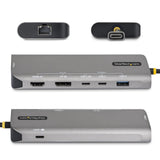 StarTech.com USB4 Multiport Adapter, Driverless Dual-4K for macOS and Windows, 140W Power Delivery Charging, 3-Port 10Gbps Hub, 2.5GbE, Mini Dock