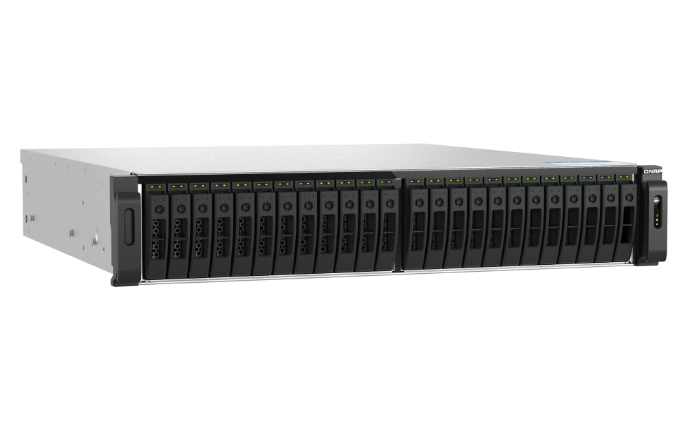 QNAP TS-H3077AFU-R5-32G NAS/storage server Rack (2U) AMD Ryzen™ 5 32 GB DDR5 0 TB QuTS hero Black, Metallic