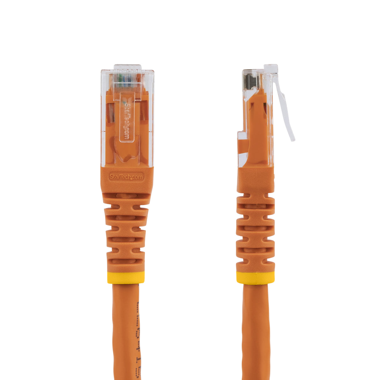 StarTech.com 25ft CAT6 Ethernet Cable - Orange CAT 6 Gigabit Ethernet Wire -250MHz 100W PoE RJ45 UTP Molded Network/Patch Cord w/Strain Relief/ Individually Tested