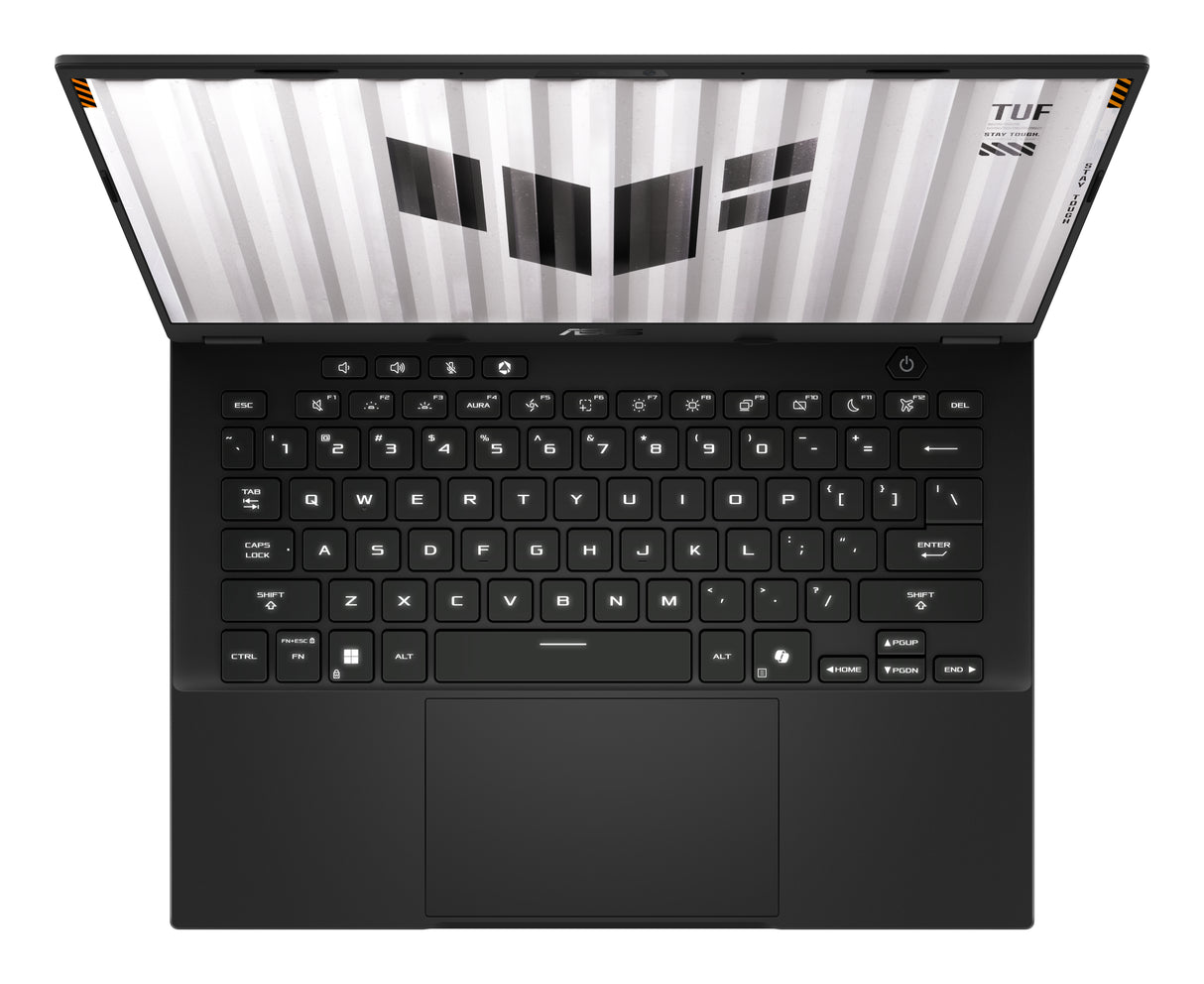 ASUS TUF Gaming A14 FA401GM-DS96-CA AMD Ryzen AI 9 465 Laptop 35.6 cm (14") WQXGA 32 GB LPDDR5x-SDRAM 1 TB SSD NVIDIA GeForce RTX 5060 Wi-Fi 6E (802.11ax) Windows 11 Home Black, Grey