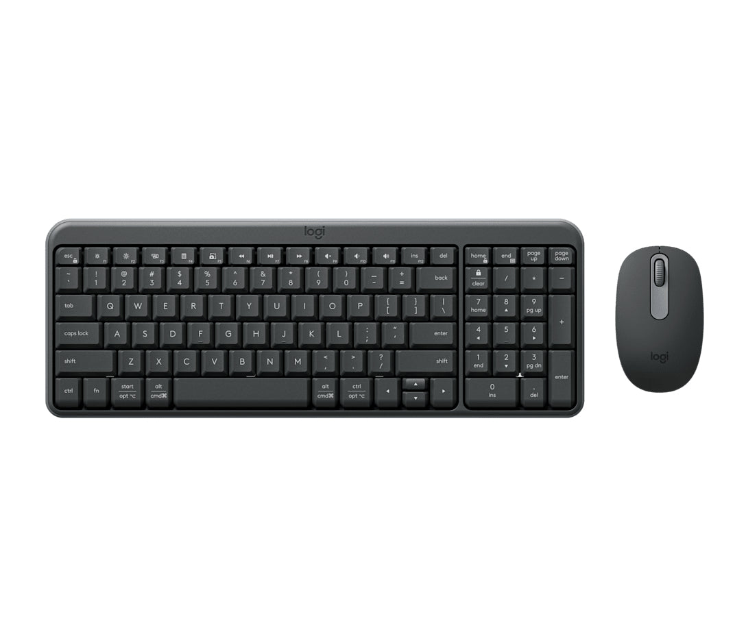 Logitech MK250 Compact Bluetooth Wireless Combo keyboard Mouse included Universal RF Wireless + Bluetooth QWERTY US English Graphite