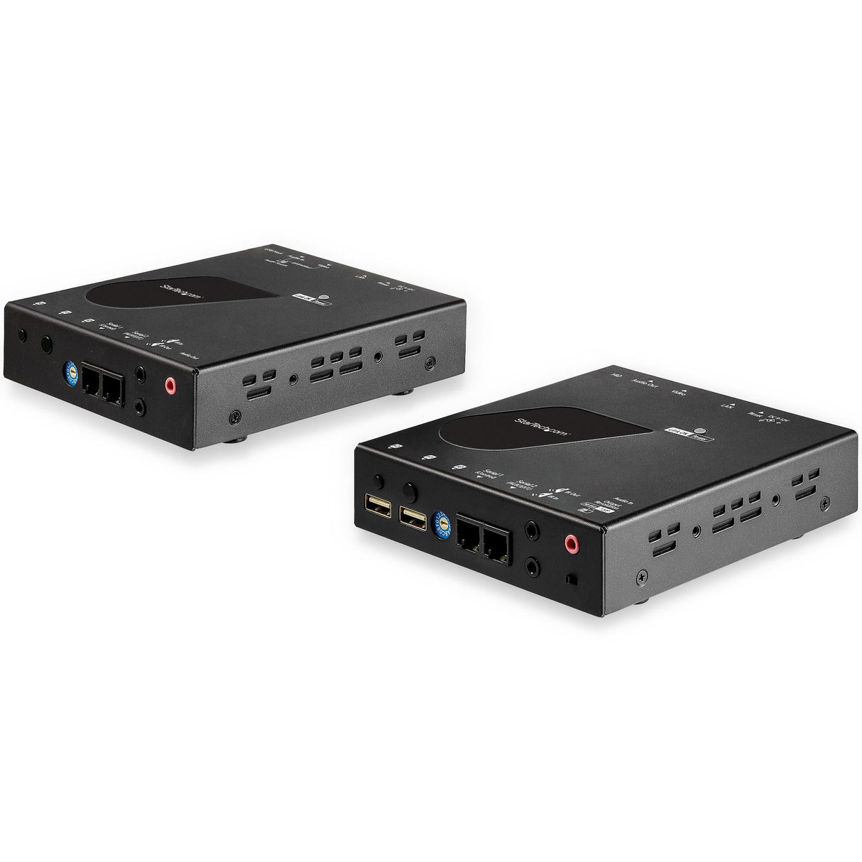 StarTech.com HDMI KVM Extender over IP Network - 4K 30Hz HDMI 2.0 and USB over IP LAN or Cat5e/Cat6 Ethernet Cable (100m/330ft) - Remote KVM Switch/Console Transmitter/Receiver Extender Kit - TAA
