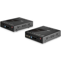StarTech.com HDMI KVM Extender over IP Network - 4K 30Hz HDMI 2.0 and USB over IP LAN or Cat5e/Cat6 Ethernet Cable (100m/330ft) - Remote KVM Switch/Console Transmitter/Receiver Extender Kit - TAA