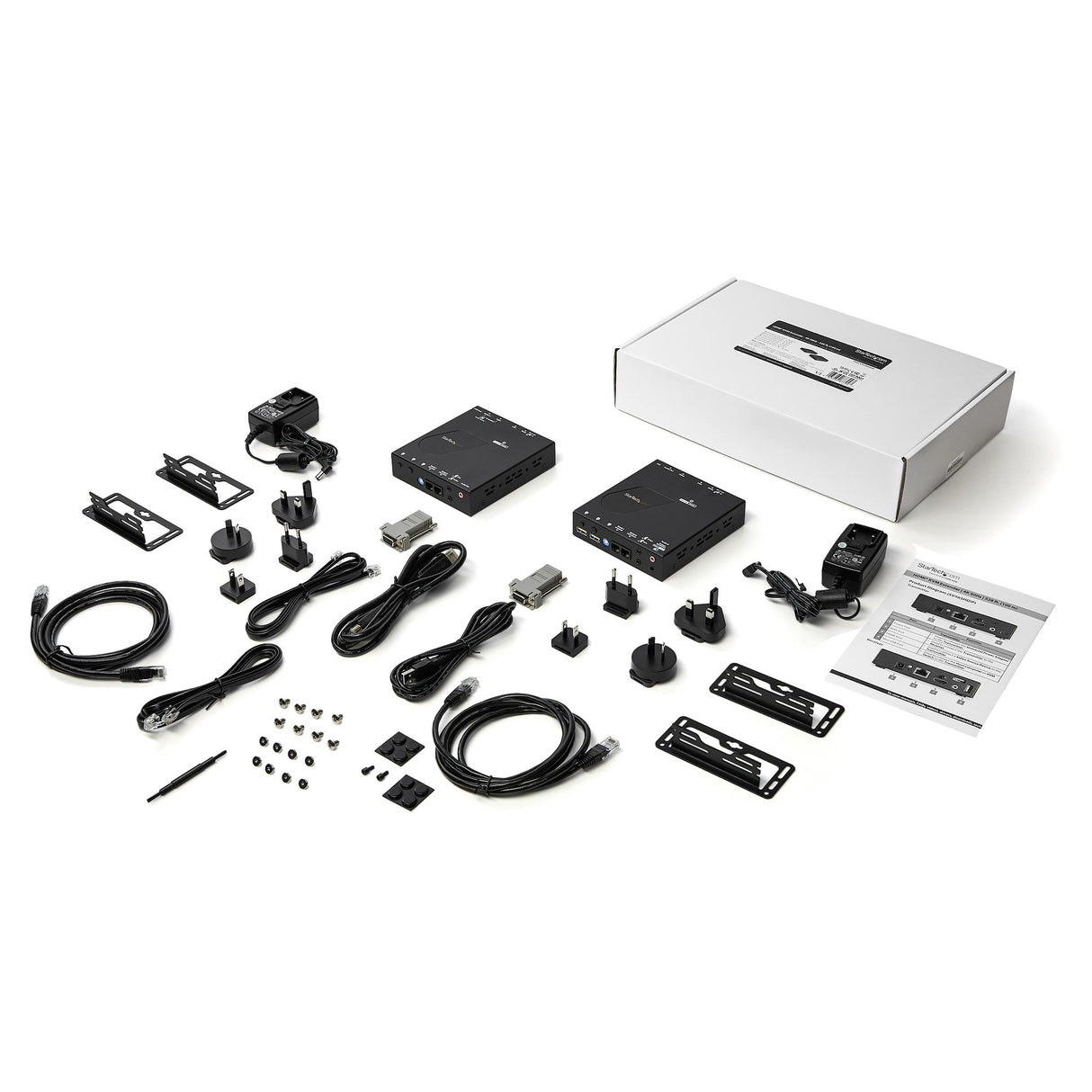 StarTech.com HDMI KVM Extender over IP Network - 4K 30Hz HDMI 2.0 and USB over IP LAN or Cat5e/Cat6 Ethernet Cable (100m/330ft) - Remote KVM Switch/Console Transmitter/Receiver Extender Kit - TAA