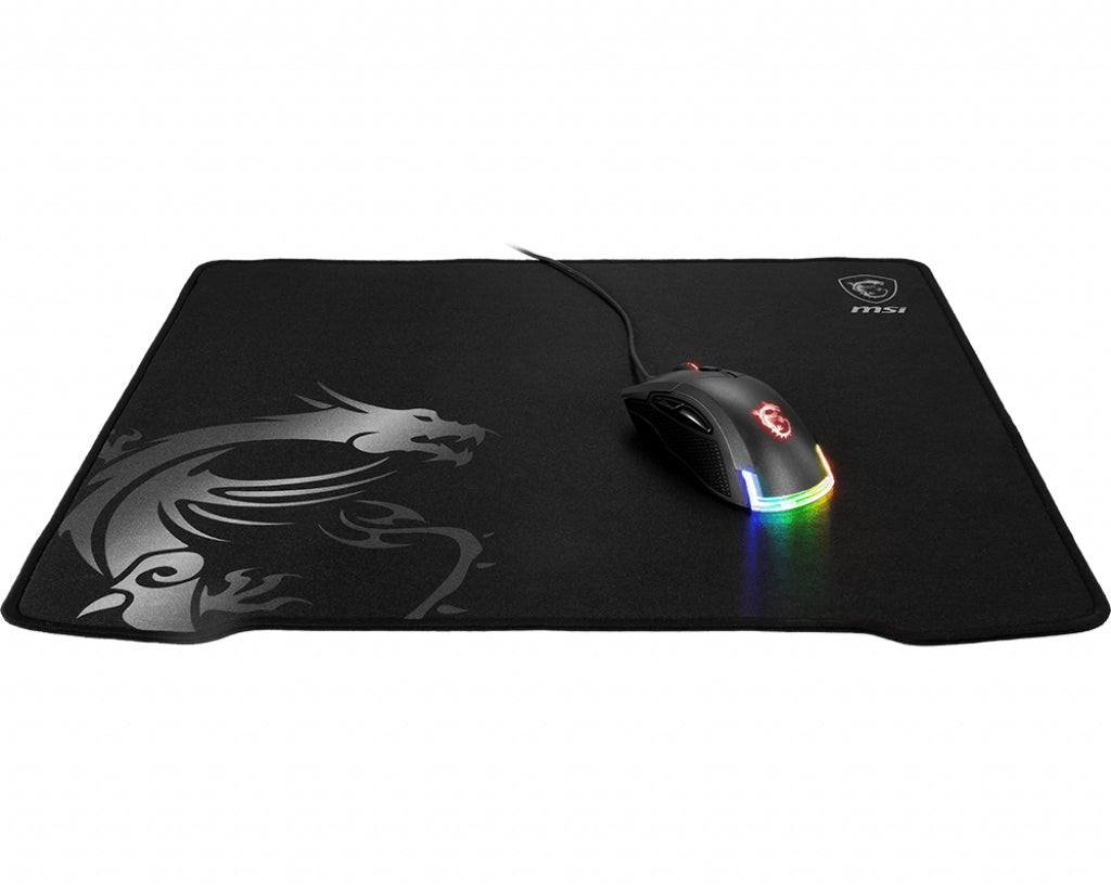 MSI AGILITY GD30 Pro Gaming Mousepad '450mm x 400mm, Pro Gamer Silk Surface, Iconic Dragon Design, Anti-slip and shock-absorbing rubber base, Reinforced stitched edges'