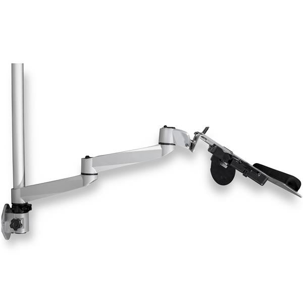 StarTech.com Wall Mount Workstation - Articulating Standing Desk w/ Ergonomic Height Adjustable Monitor Arm & Padded Keyboard Tray - 34" VESA Display - Foldable Wall Mounted Sit Stand - TAA