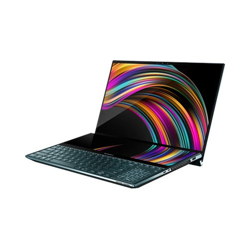 ASUS Zenbook Pro Duo UX581GV-XB74T laptop Intel® Core™ i7 i7-9750H 39.6 cm (15.6") Touchscreen 4K Ultra HD 16 GB DDR4-SDRAM 1 TB SSD NVIDIA® GeForce RTX™ 2060 Wi-Fi 6 (802.11ax) Windows 10 Home Black