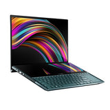 ASUS Zenbook Pro Duo UX581GV-XB74T laptop Intel® Core™ i7 i7-9750H 39.6 cm (15.6") Touchscreen 4K Ultra HD 16 GB DDR4-SDRAM 1 TB SSD NVIDIA® GeForce RTX™ 2060 Wi-Fi 6 (802.11ax) Windows 10 Home Black