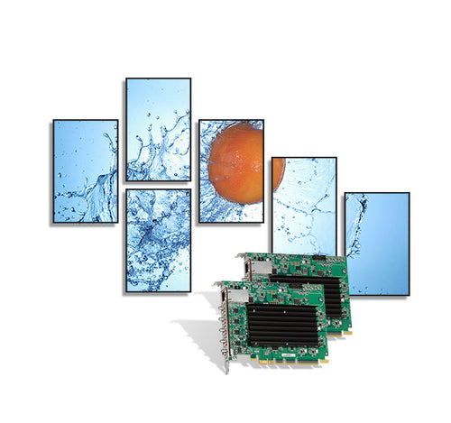 Matrox QuadHead2Go Q185 Multi-Monitor-Controller Card / Q2G-DP4K-C