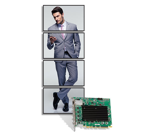 Matrox QuadHead2Go Q185 Multi-Monitor-Controller Card / Q2G-DP4K-C
