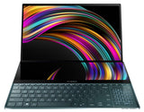 ASUS Zenbook Pro Duo UX581GV-XB74T laptop Intel® Core™ i7 i7-9750H 39.6 cm (15.6") Touchscreen 4K Ultra HD 16 GB DDR4-SDRAM 1 TB SSD NVIDIA® GeForce RTX™ 2060 Wi-Fi 6 (802.11ax) Windows 10 Home Black
