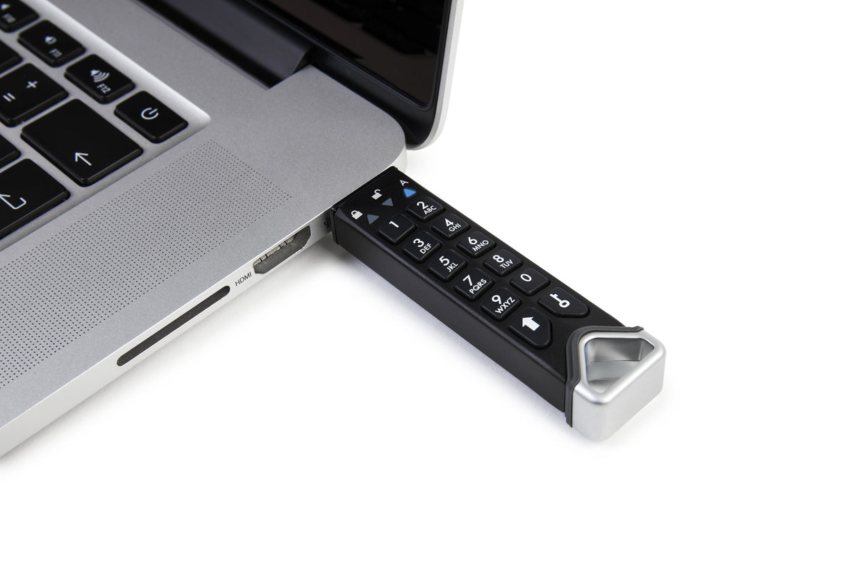 iStorage datAshur PRO2 128 GB | Secure Flash Drive | FIPS 140-2 Level 3 Certified | AES-XTS 256-bit hardware encryption | Password protected | Dust/Water-Resistant
