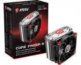 MSI Core Frozr S CPU Air Cooler '4 Heatpipes, 1x 120mm PWM Fan, Silver Gaming Shield design top cover, Compatible with Intel and AMD Platforms'