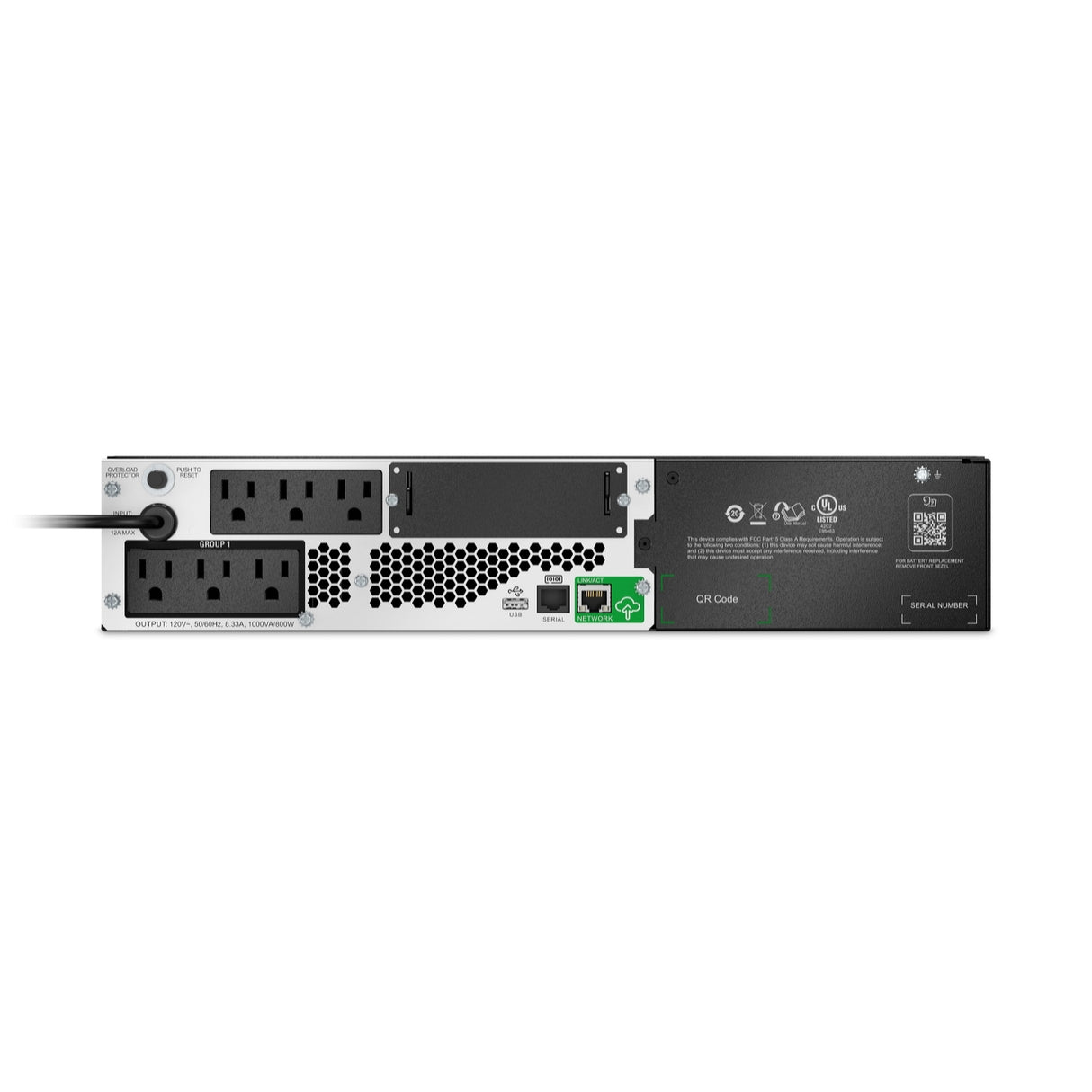 APC SMTL1000RM2UC uninterruptible power supply (UPS) Line-Interactive 1 kVA 800 W 6 AC outlet(s)