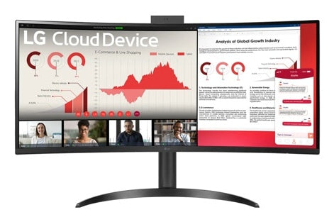 LG 34CR651N-6P All-in-One PC/workstation Intel® Pentium® Silver N6005 86.4 cm (34") 3440 x 1440 pixels All-in-One thin client 8 GB DDR4-SDRAM 16 GB eMMC Wi-Fi 6 (802.11ax) Black