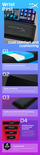HyperX Wrist Rest - Keyboard - Full Size