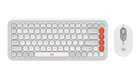 Logitech POP Icon Combo keyboard Mouse included Universal Bluetooth QWERTY English Orange, White