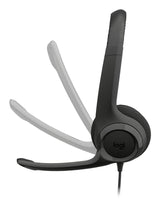 Logitech H390 USB Computer Headset, Negro, USB-C