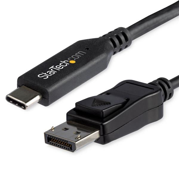 StarTech.com 6ft (1.8m) USB C to DisplayPort 1.4 Cable - 4K/5K/8K USB Type-C to DP 1.4 Alt Mode Video Adapter Converter - HBR3/HDR/DSC - 8K 60Hz DP Monitor Cable for USB-C/Thunderbolt
