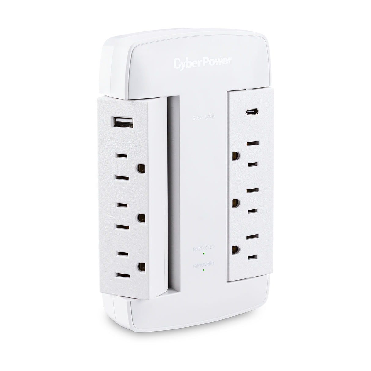 CyberPower CSP600WSURC5 surge protector White 6 AC outlet(s) 125 V