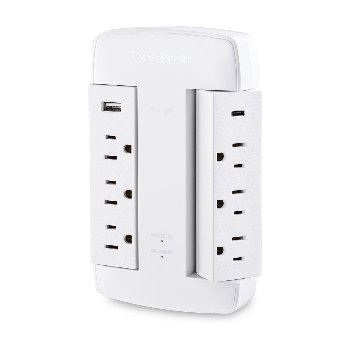 CyberPower CSP600WSURC5 surge protector White 6 AC outlet(s) 125 V