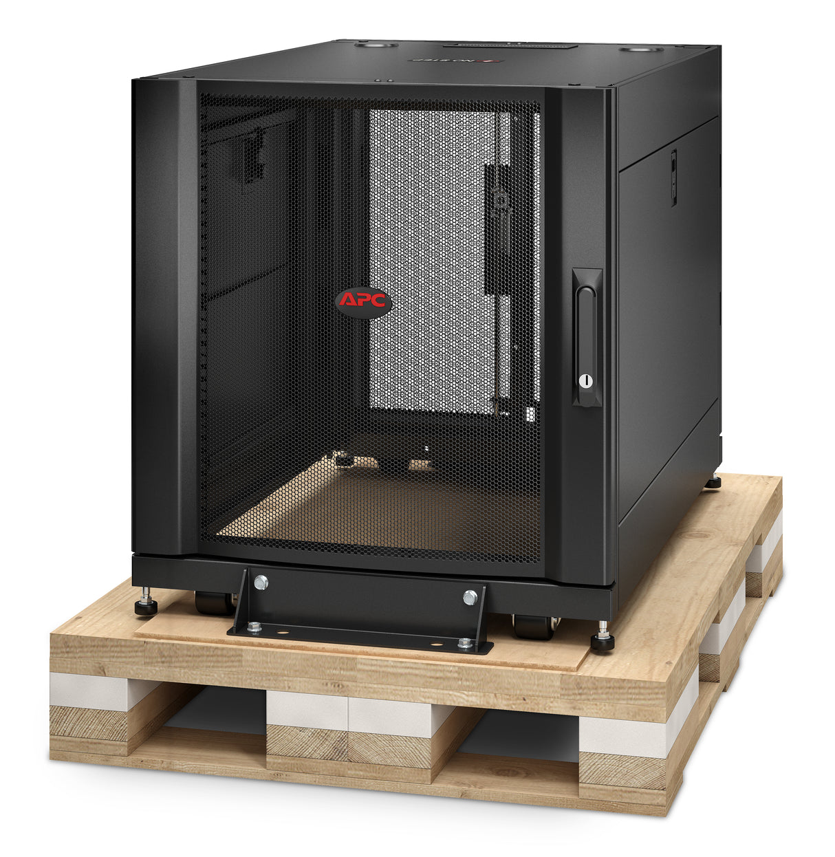 APC NetShelter SX, Server Rack Enclosure, 12U, Shock Packaging, Black, 658H x 600W x 900D mm