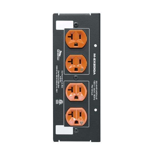Middle Atlantic M-2X20IGA power distribution unit (PDU) 4 AC outlet(s) Black, Orange