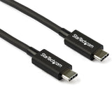 StarTech.com 2.6ft (80cm) Thunderbolt 3 Cable, 40Gbps, 100W PD, 4K/5K, Thunderbolt Certified, Compatible with Thunderbolt 4/USB 3.2/DisplayPort