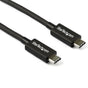 StarTech.com 2.6ft (80cm) Thunderbolt 3 Cable, 40Gbps, 100W PD, 4K/5K, Thunderbolt Certified, Compatible with Thunderbolt 4/USB 3.2/DisplayPort