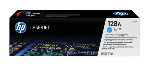 HP 128A Cyan Original LaserJet Toner Cartridge