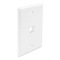 Wavenet- FacePlate Keystone, Single Gang White 1-Port