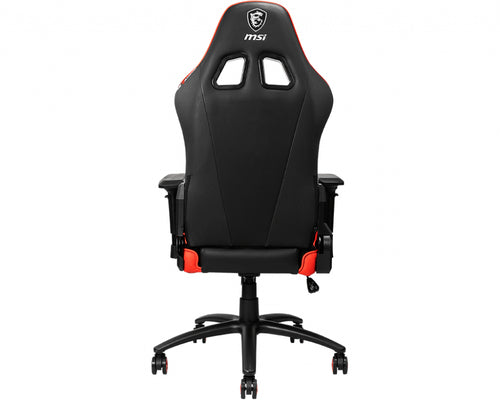 MSI MAG CH120 Gaming Chair 'Black and Red, Steel frame, Recline-able backrest, Adjustable 4D Armrests, breathable foam, 4D Armrests, Ergonomic headrest pillow, Lumbar support cushion'