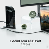 Plugable Technologies USB C Extension Cable 3.3 Ft, Digital Power Meter Tester for Monitoring USB-C Connections, Supports Fast Charging up to 240W, 4K 60Hz Display, 10Gbps Data, Digital Multimeter Tester