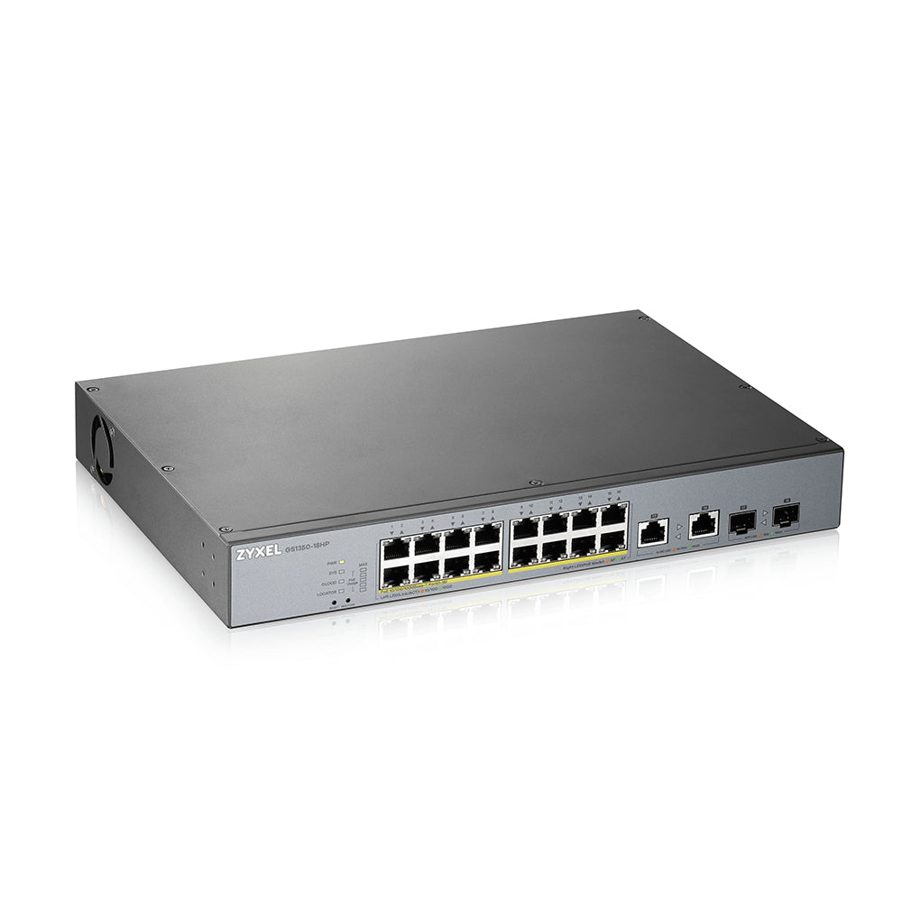 Zyxel GS1350-18HP network switch Managed L2 Gigabit Ethernet (10/100/1000) Power over Ethernet (PoE) Grey