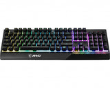 MSI VIGOR GK30 RGB MEMchanical Gaming Keyboard ' UK Layout, MECH. Membrane switches, 6-Zone RGB Lighting, RGB Mystic Light, water repellent keyboard design'