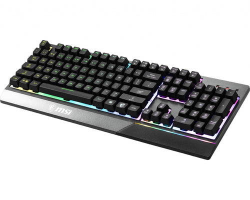 MSI VIGOR GK30 RGB MEMchanical Gaming Keyboard ' UK Layout, MECH. Membrane switches, 6-Zone RGB Lighting, RGB Mystic Light, water repellent keyboard design'