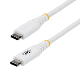 StarTech.com 6ft (1.8m) USB-C Charging Cable, Durable and Ultra-Flexible, 240W (5A) PD EPR, USB 2.0 Laptop Charger Cable, USB-IF Certified, Rugged USB-C Charging Cord - White