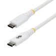 StarTech.com 10ft (3m) USB-C Charging Cable, Durable and Ultra-Flexible, 240W (5A) PD EPR, USB 2.0 Laptop Charger Cable, USB-IF Certified, Rugged USB-C Charging Cord - White