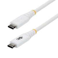 StarTech.com 10ft (3m) USB-C Charging Cable, Durable and Ultra-Flexible, 240W (5A) PD EPR, USB 2.0 Laptop Charger Cable, USB-IF Certified, Rugged USB-C Charging Cord - White