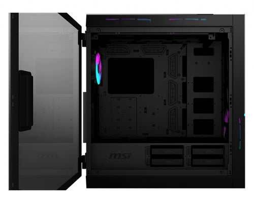 MSI MPG SEKIRA 500X Full Tower Gaming Computer Case 'Black, 3x 200mm ARGB + 1x 200mm + 1x120mm ARGB Fans, Mystic Light Sync, 8 Channel ARGB Hub, USB Type-C, Tempered Glass Panels, E-ATX, ATX, mATX, mini-ITX'