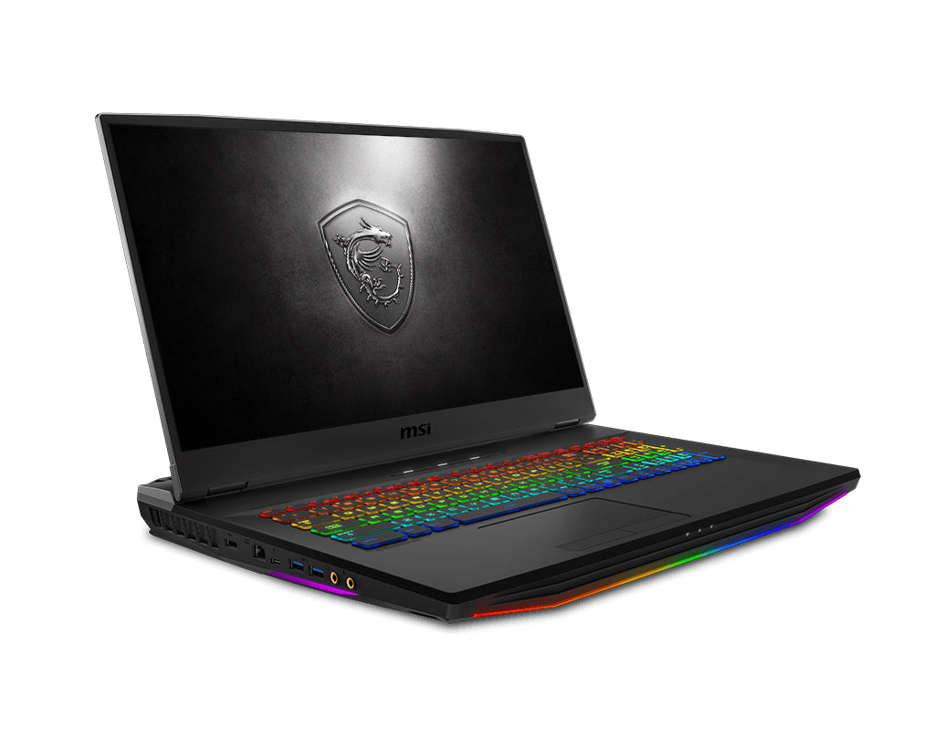 MSI Gaming GT76 10SGS-055 Titan DT Intel® Core™ i9 i9-10900K Laptop 43.9 cm (17.3") 4K Ultra HD 64 GB DDR4-SDRAM 2 TB SSD NVIDIA GeForce RTX 2080 SUPER Wi-Fi 6 (802.11ax) Windows 10 Pro Black, Grey