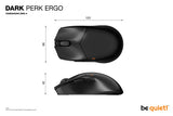 be quiet! Dark Perk Ergo mouse Gaming Right-hand RF Wireless + USB Type-C Optical 32000 DPI